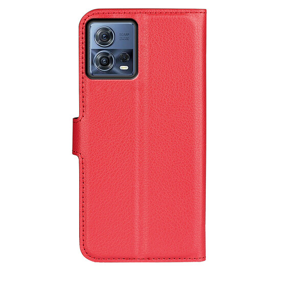 Motorola Edge 30 Fusion Hoesje, MobyDefend Kunstleren Wallet Book Case (Sluiting Voorkant), Rood