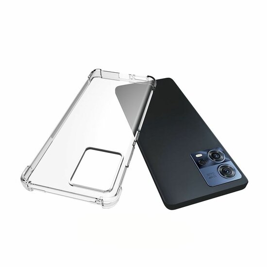 Motorola Edge 30 Fusion Hoesje - MobyDefend Transparante Shockproof TPU Backcover - Verstevigde Hoeken - Volledig Doorzichtig