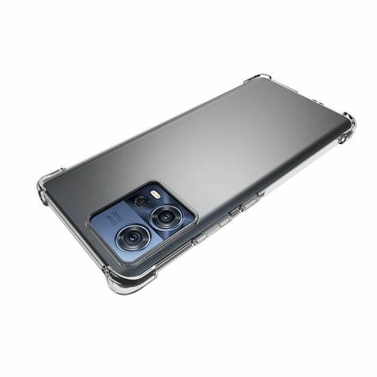 Motorola Edge 30 Fusion Hoesje, MobyDefend Transparante Shockproof TPU Gelcase, Verstevigde Hoeken, Volledig Doorzichtig