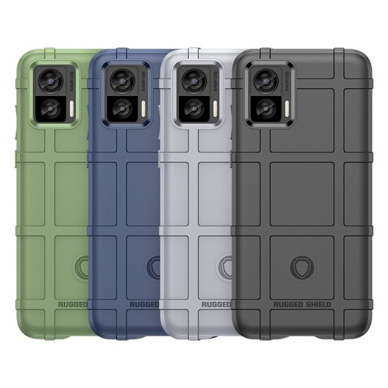 Motorola Edge 30 Neo Hoesje, Rugged Shield TPU Gelcase, Groen