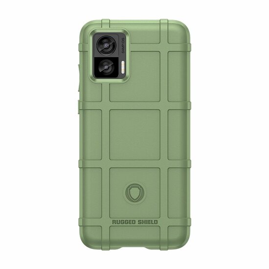Motorola Edge 30 Neo Hoesje - Mobydefend Rugged Shield TPU Backcover - Groen