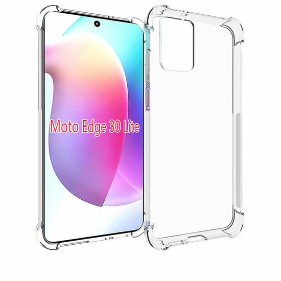 Motorola Edge 30 Neo Hoesje - MobyDefend Transparante Shockproof TPU Backcover - Verstevigde Hoeken - Volledig Doorzichtig
