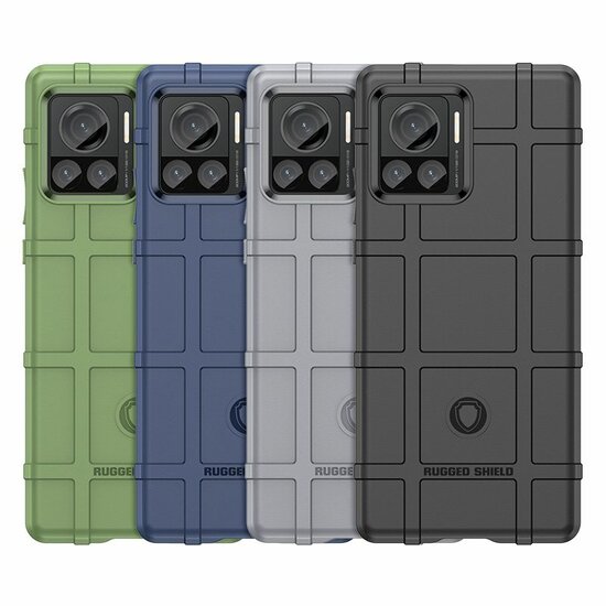 Motorola Edge 30 Ultra Hoesje - Mobydefend Rugged Shield TPU Backcover - Groen