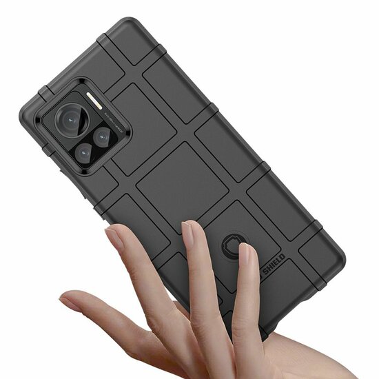 Motorola Edge 30 Ultra Hoesje - Mobydefend Rugged Shield TPU Backcover - Groen