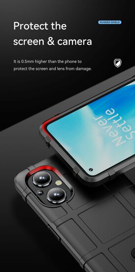 Oppo Reno 8 Lite Hoesje - Mobydefend Rugged Shield TPU Backcover - Zwart