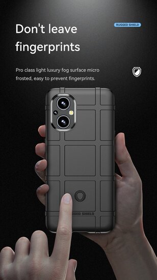 Oppo Reno 8 Lite Hoesje - Mobydefend Rugged Shield TPU Backcover - Zwart