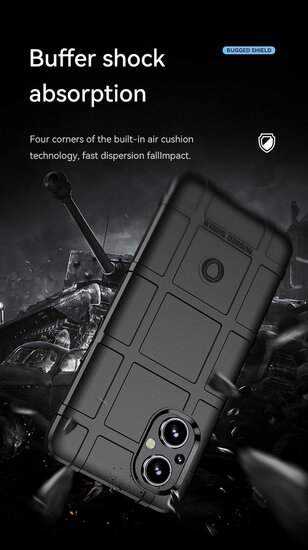 Oppo Reno 8 Lite Hoesje - Mobydefend Rugged Shield TPU Backcover - Zwart