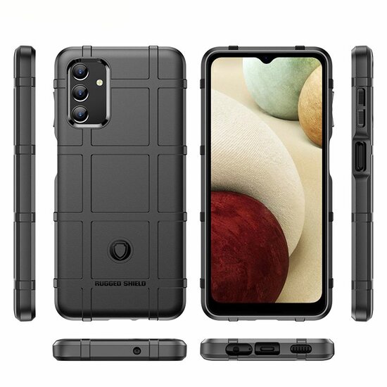 Samsung Galaxy A04s Hoesje - Mobydefend Rugged Shield TPU Backcover - Zwart