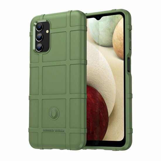 Samsung Galaxy A04s Hoesje - Mobydefend Rugged Shield TPU Backcover - Groen