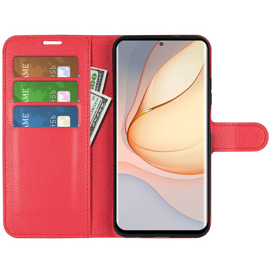 Sony Xperia 5 IV Hoesje, MobyDefend Kunstleren Wallet Book Case (Sluiting Voorkant), Rood