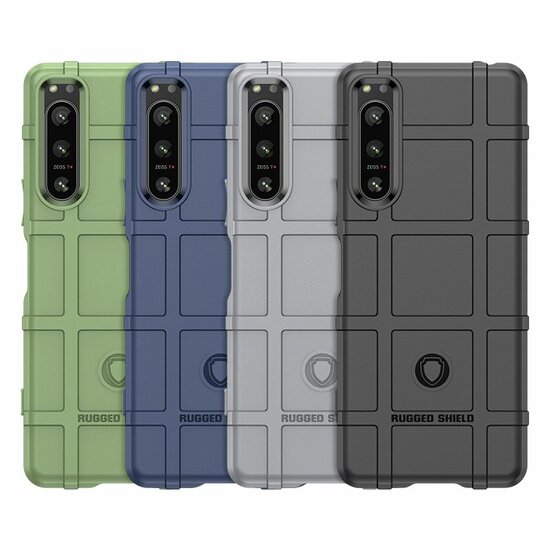 Sony Xperia 5 IV Hoesje - Mobydefend Rugged Shield TPU Backcover - Blauw