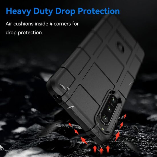 Sony Xperia 5 IV Hoesje - Mobydefend Rugged Shield TPU Backcover - Blauw