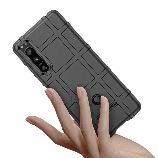 Sony Xperia 5 IV Hoesje - Mobydefend Rugged Shield TPU Backcover - Blauw