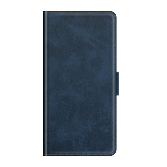 Samsung Galaxy A04s Hoesje, MobyDefend Luxe Wallet Book Case (Sluiting Zijkant), Blauw