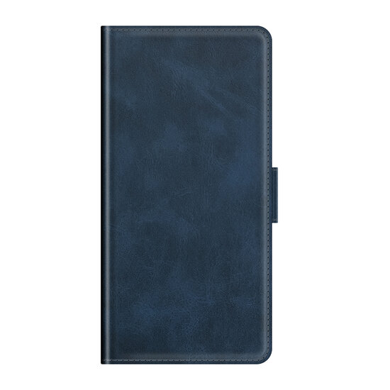 Samsung Galaxy A04s Hoesje - MobyDefend Luxe Wallet Book Case (Sluiting Zijkant) - Blauw