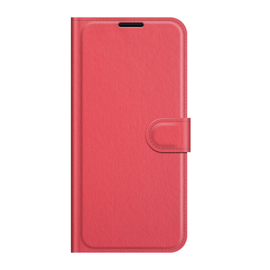 Samsung Galaxy A04s Hoesje, MobyDefend Kunstleren Wallet Book Case (Sluiting Voorkant), Rood