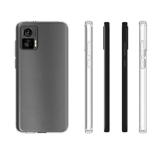 Motorola Edge 30 Neo Hoesje - MobyDefend Transparante TPU Backcover - Volledig Doorzichtig