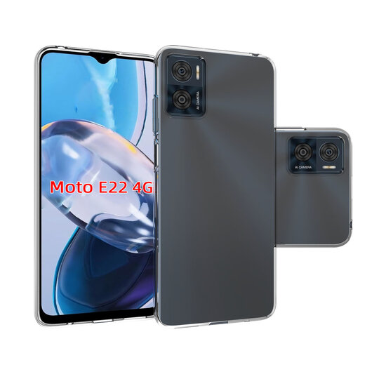 Motorola Moto E22 / E22i Hoesje - MobyDefend Transparante TPU Backcover - Volledig Doorzichtig