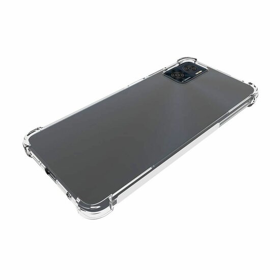 Motorola Moto E22 / E22i Hoesje - MobyDefend Transparante Shockproof TPU Backcover - Verstevigde Hoeken - Volledig Doorzichtig