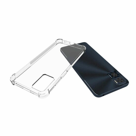 Motorola Moto E22 / E22i Hoesje, MobyDefend Transparante Shockproof TPU Gelcase, Verstevigde Hoeken, Volledig Doorzichtig