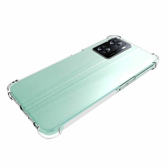 Oppo A57 / A57s / A77 Hoesje - MobyDefend Transparante Shockproof TPU Backcover - Verstevigde Hoeken - Volledig Doorzichtig