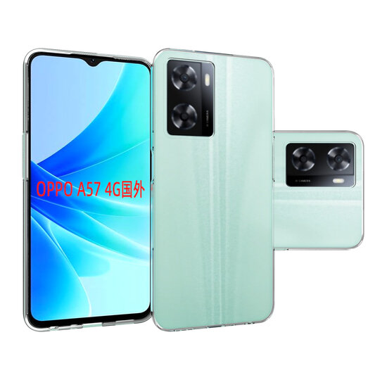 Oppo A57 / A57s / A77 Hoesje - MobyDefend Transparante TPU Backcover - Volledig Doorzichtig