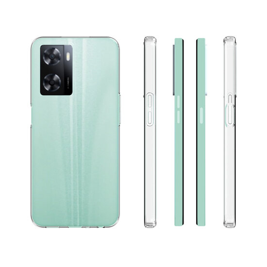 Oppo A57 / A57s / A77 Hoesje - MobyDefend Transparante TPU Backcover - Volledig Doorzichtig