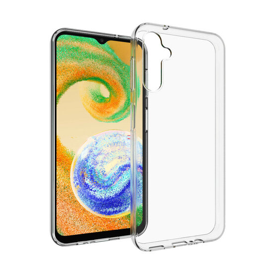 Samsung Galaxy A04s Hoesje, MobyDefend Transparante TPU Gelcase, Volledig Doorzichtig