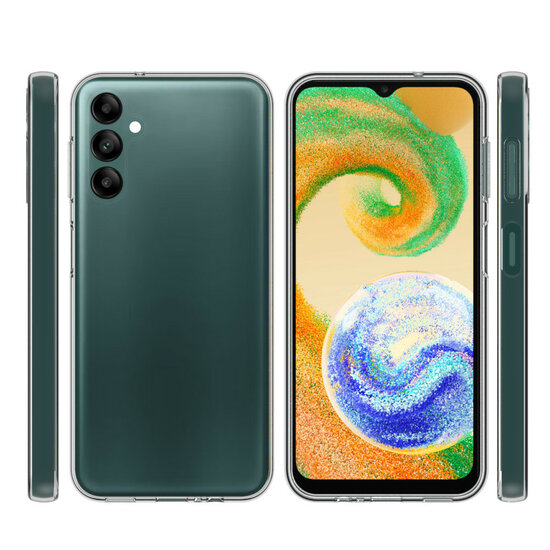 Samsung Galaxy A04s Hoesje, MobyDefend Transparante TPU Gelcase, Volledig Doorzichtig