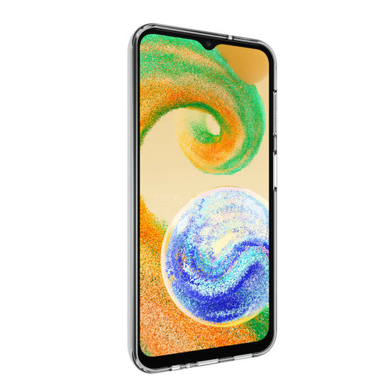 Samsung Galaxy A04s Hoesje, MobyDefend Transparante TPU Gelcase, Volledig Doorzichtig