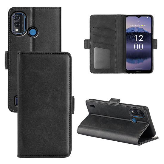 Nokia G11 Plus Hoesje, MobyDefend Luxe Wallet Book Case (Sluiting Zijkant), Zwart