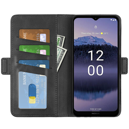 Nokia G11 Plus Hoesje - MobyDefend Luxe Wallet Book Case (Sluiting Zijkant) - Zwart