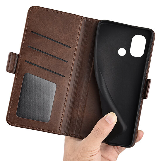 Nokia G11 Plus Hoesje - MobyDefend Luxe Wallet Book Case (Sluiting Zijkant) - Bruin