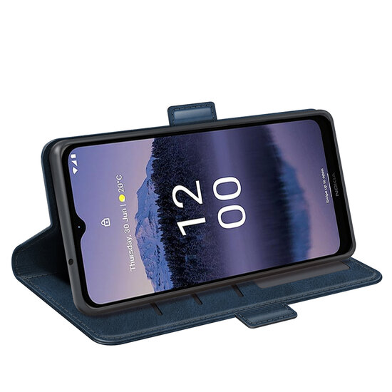 Nokia G11 Plus Hoesje, MobyDefend Luxe Wallet Book Case (Sluiting Zijkant), Blauw