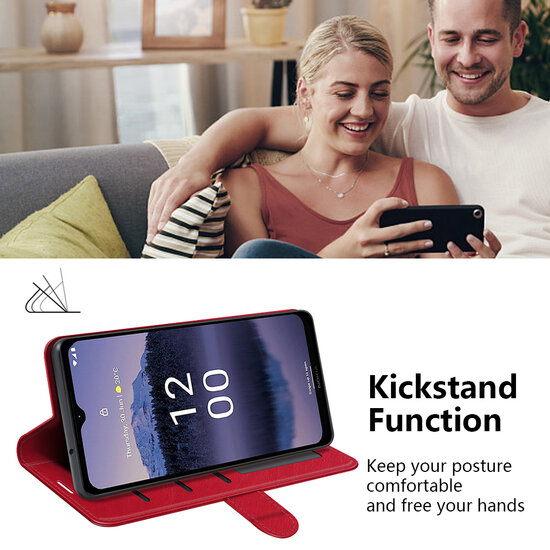 Nokia G11 Plus Hoesje - MobyDefend Wallet Book Case (Sluiting Achterkant) - Zwart