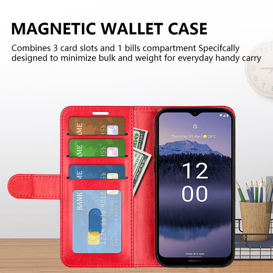 Nokia G11 Plus Hoesje - MobyDefend Wallet Book Case (Sluiting Achterkant) - Bruin