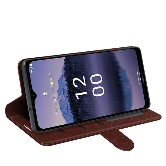 Nokia G11 Plus Hoesje - MobyDefend Wallet Book Case (Sluiting Achterkant) - Bruin