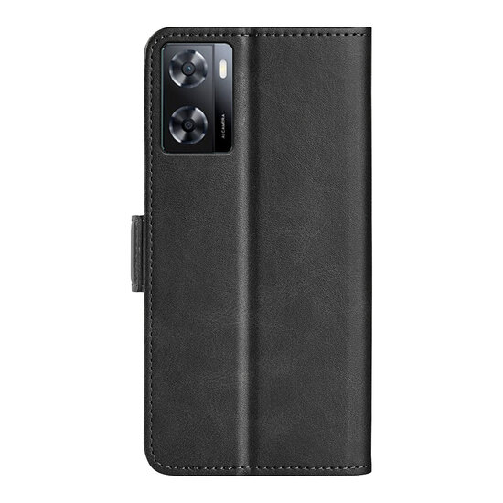 Oppo A57 / A57s / A77 Hoesje - MobyDefend Luxe Wallet Book Case (Sluiting Zijkant) - Zwart