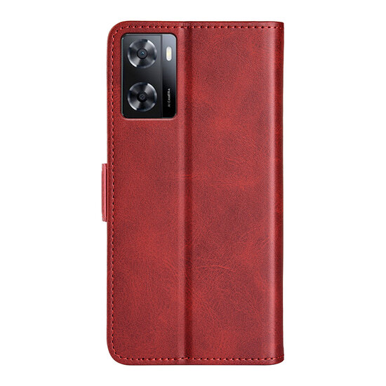 Oppo A57 / A57s / A77 Hoesje - MobyDefend Luxe Wallet Book Case (Sluiting Zijkant) - Rood