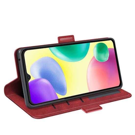 Xiaomi Redmi 10A Hoesje - MobyDefend Luxe Wallet Book Case (Sluiting Zijkant) - Rood