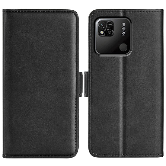 Xiaomi Redmi 10A Hoesje - MobyDefend Luxe Wallet Book Case (Sluiting Zijkant) - Zwart