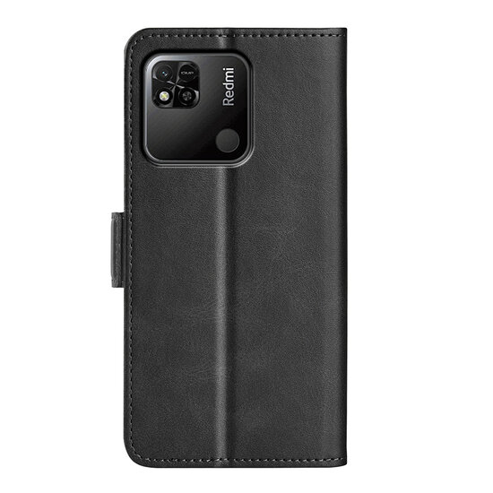 Xiaomi Redmi 10A Hoesje - MobyDefend Luxe Wallet Book Case (Sluiting Zijkant) - Zwart