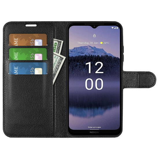 Nokia G11 Plus Hoesje, MobyDefend Kunstleren Wallet Book Case (Sluiting Voorkant), Zwart