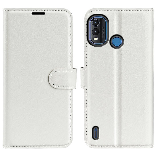 Nokia G11 Plus Hoesje, MobyDefend Kunstleren Wallet Book Case (Sluiting Voorkant), Wit