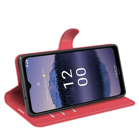 Nokia G11 Plus Hoesje - MobyDefend Kunstleren Wallet Book Case (Sluiting Voorkant) - Rood