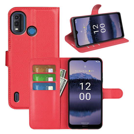 Nokia G11 Plus Hoesje, MobyDefend Kunstleren Wallet Book Case (Sluiting Voorkant), Rood