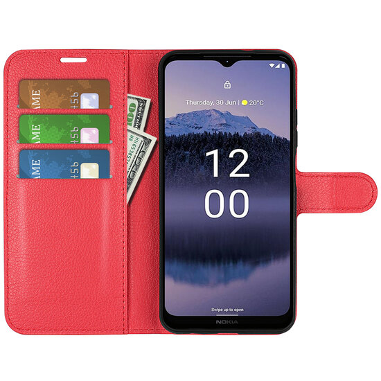 Nokia G11 Plus Hoesje - MobyDefend Kunstleren Wallet Book Case (Sluiting Voorkant) - Rood