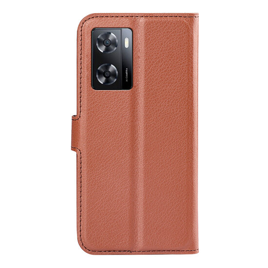 Oppo A57 / A57s / A77 Hoesje - MobyDefend Kunstleren Wallet Book Case (Sluiting Voorkant) - Bruin