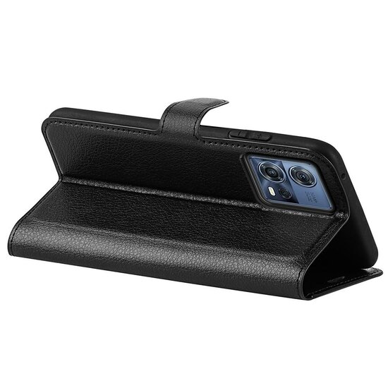 Motorola Edge 30 Neo Hoesje - MobyDefend Kunstleren Wallet Book Case (Sluiting Voorkant) - Zwart