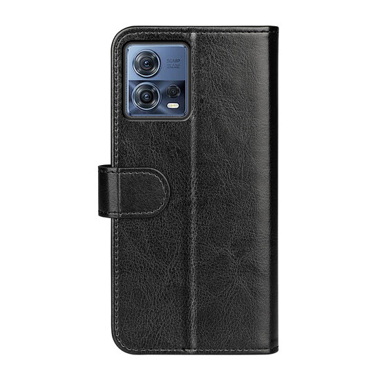 Motorola Edge 30 Neo Hoesje, MobyDefend Wallet Book Case (Sluiting Achterkant), Zwart